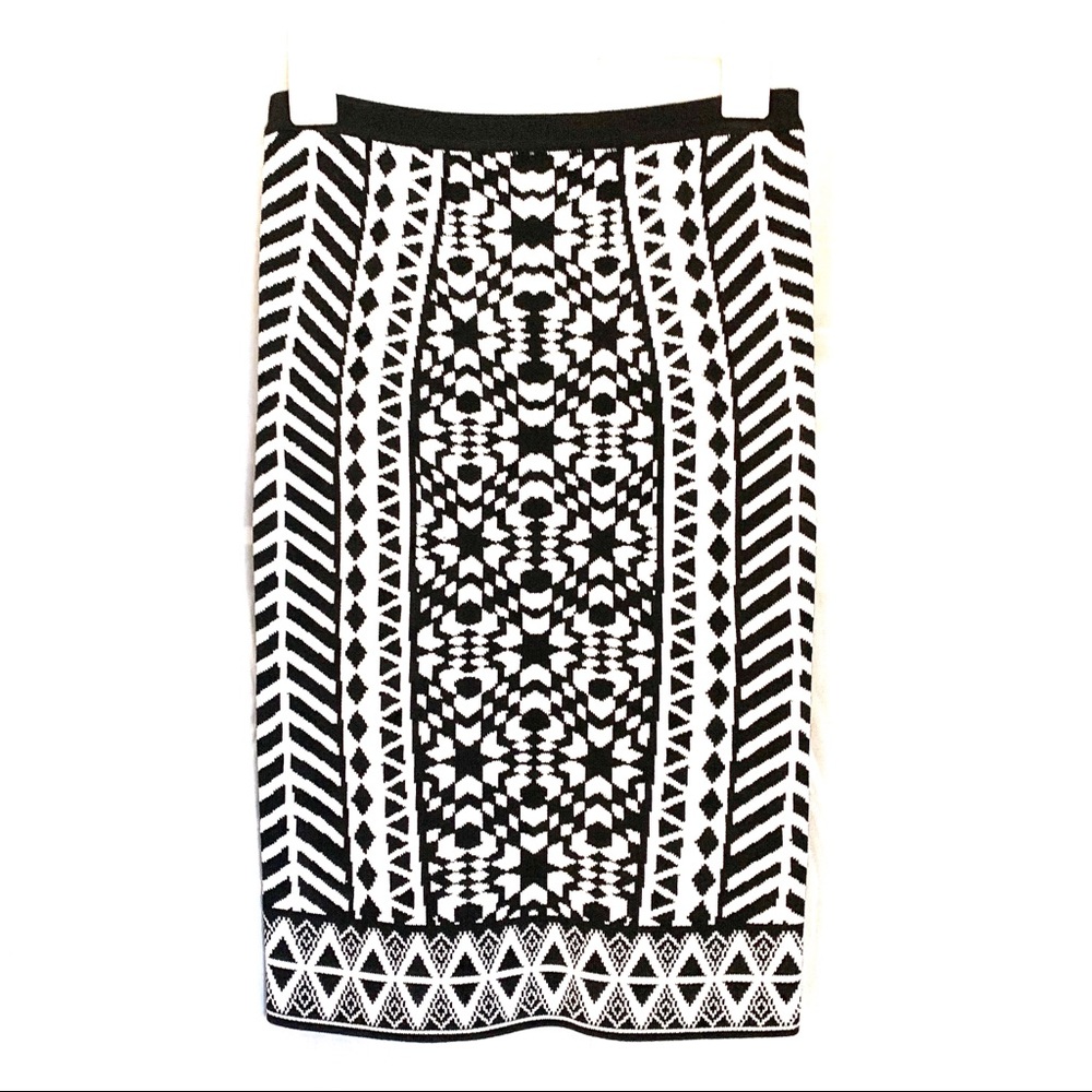 NWOT Jealous Tomato Black & White Pencil Skirt SzS